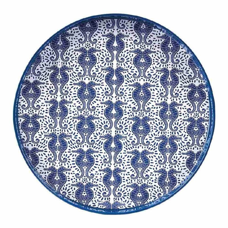 decorative tray with seahorses print