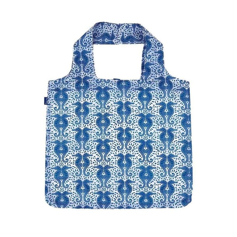 seahorse print nylon eco-friendly tote