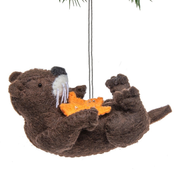 otter christmas ornament