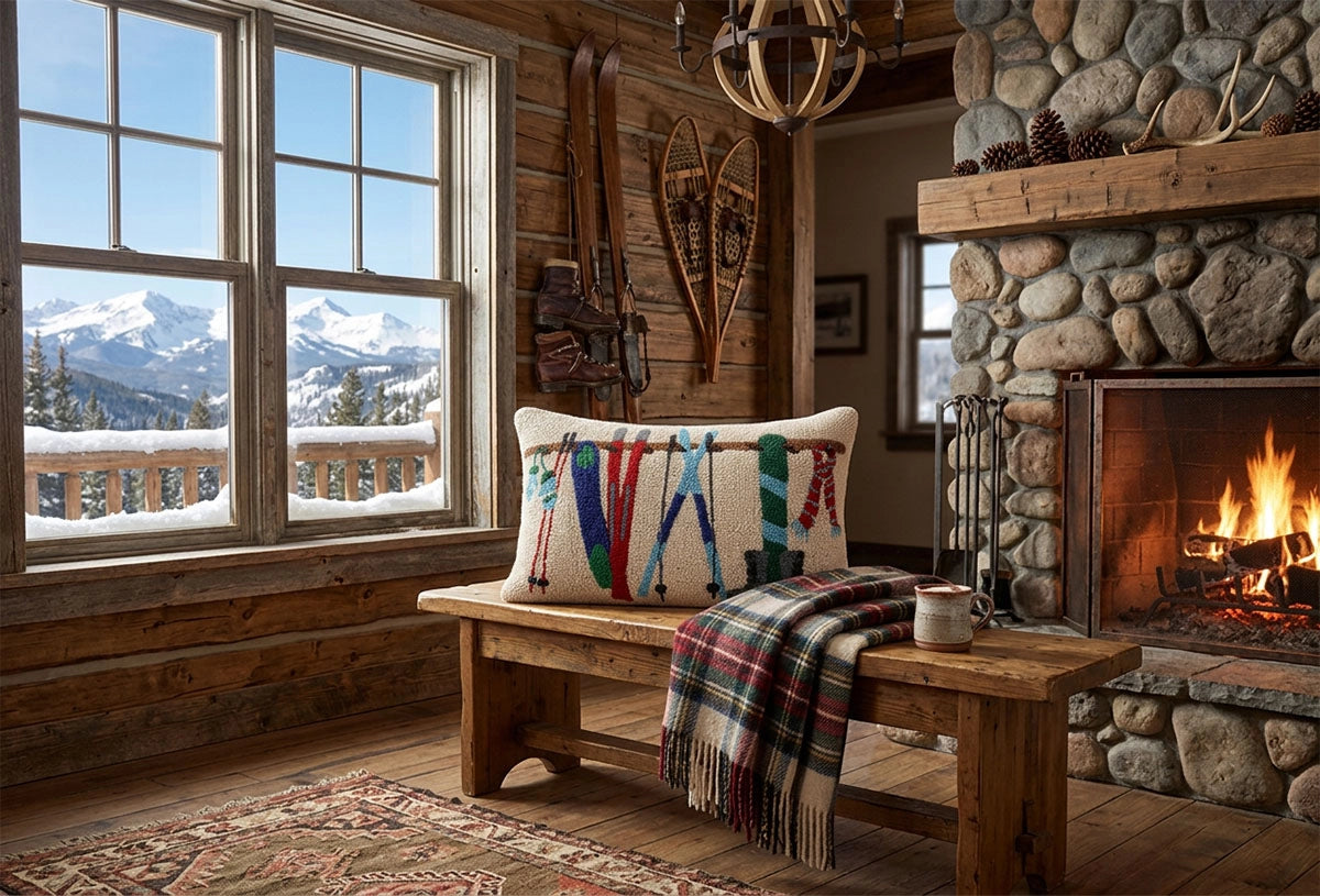 ski pillow in ski home