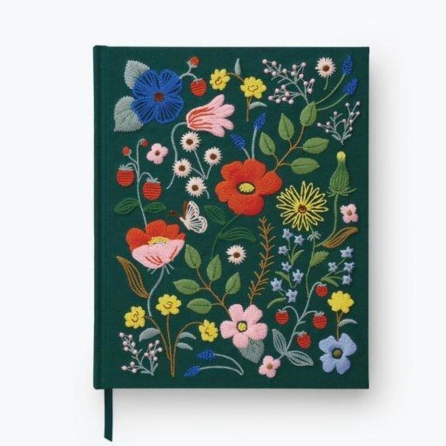 floral embroidered sketchbook