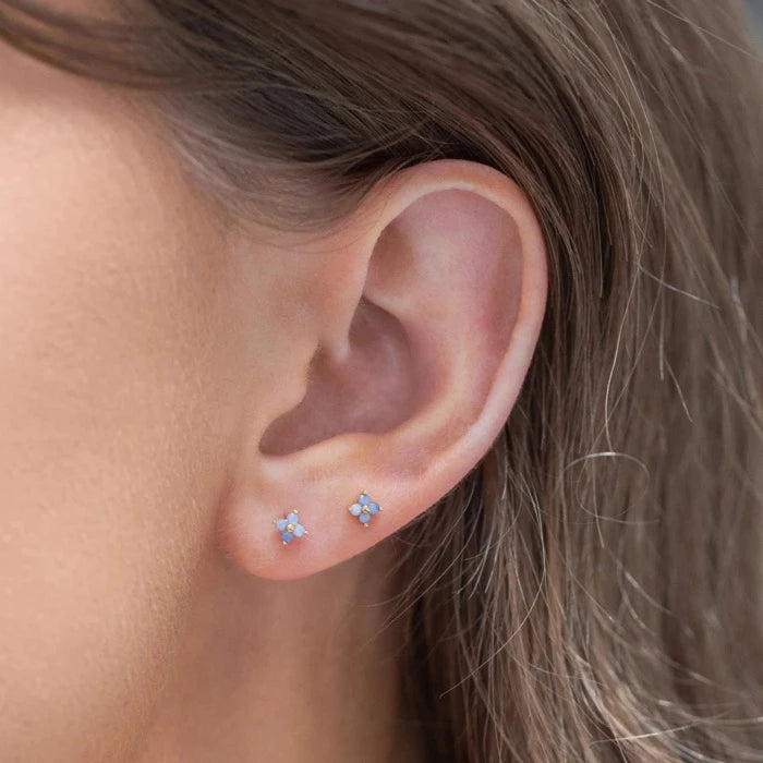 blue blossom stud earrings 