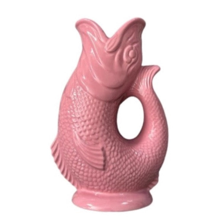 pink fish pitcher vase