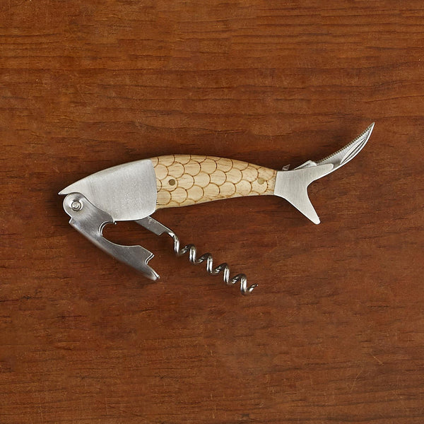 Fish 3-in-1 Corkscrew & Bottle Opener Tool