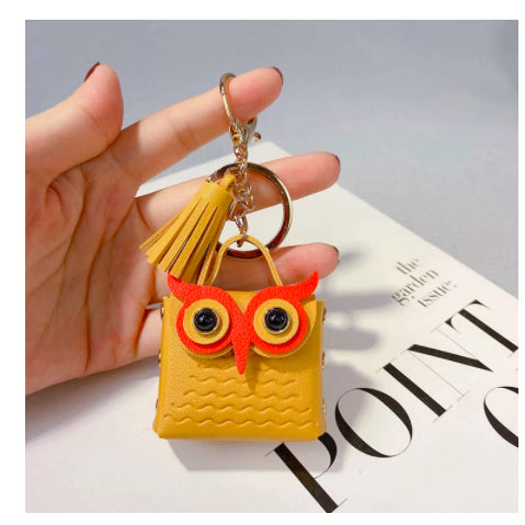 yellow owl keychain
