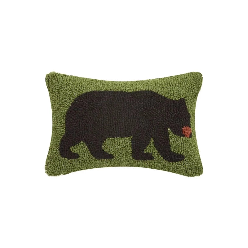 brown bear throw pillow