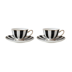 black and white espresso cup gift set