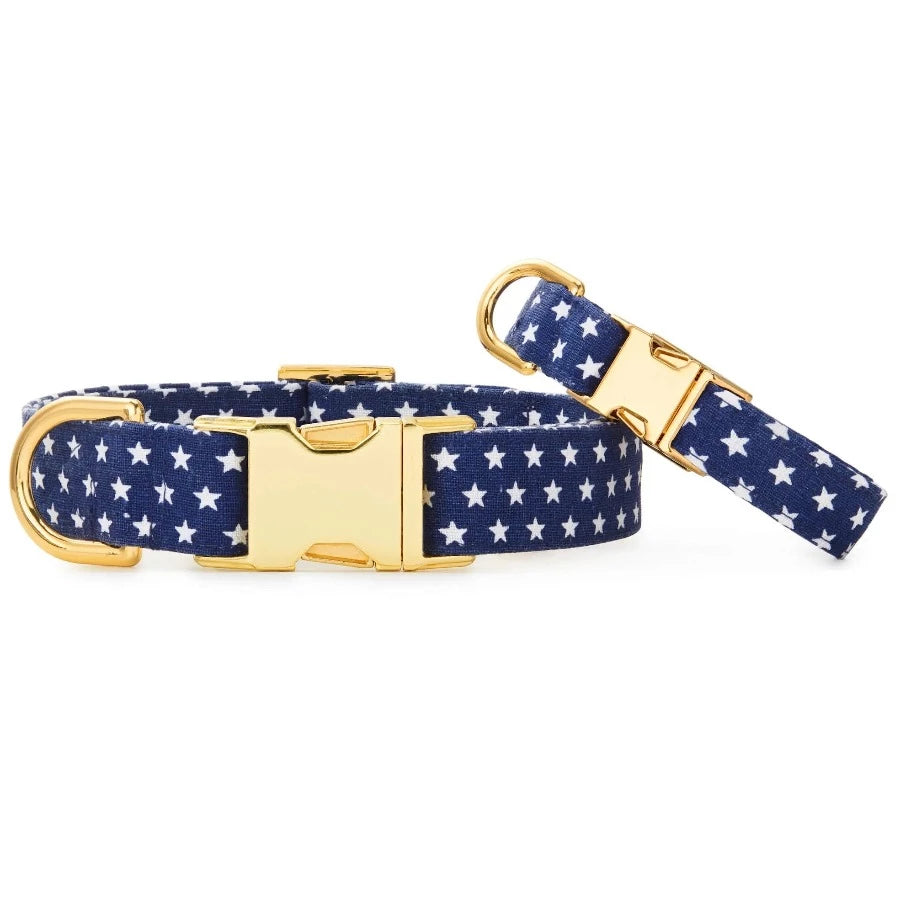 blue stars dog collars