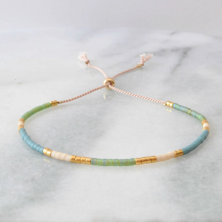 porcelain blue bead bracelet