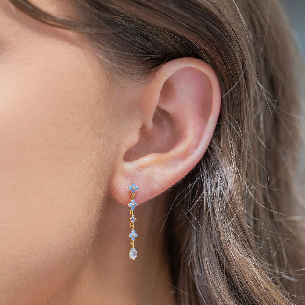 blue blossom girls crew earrings