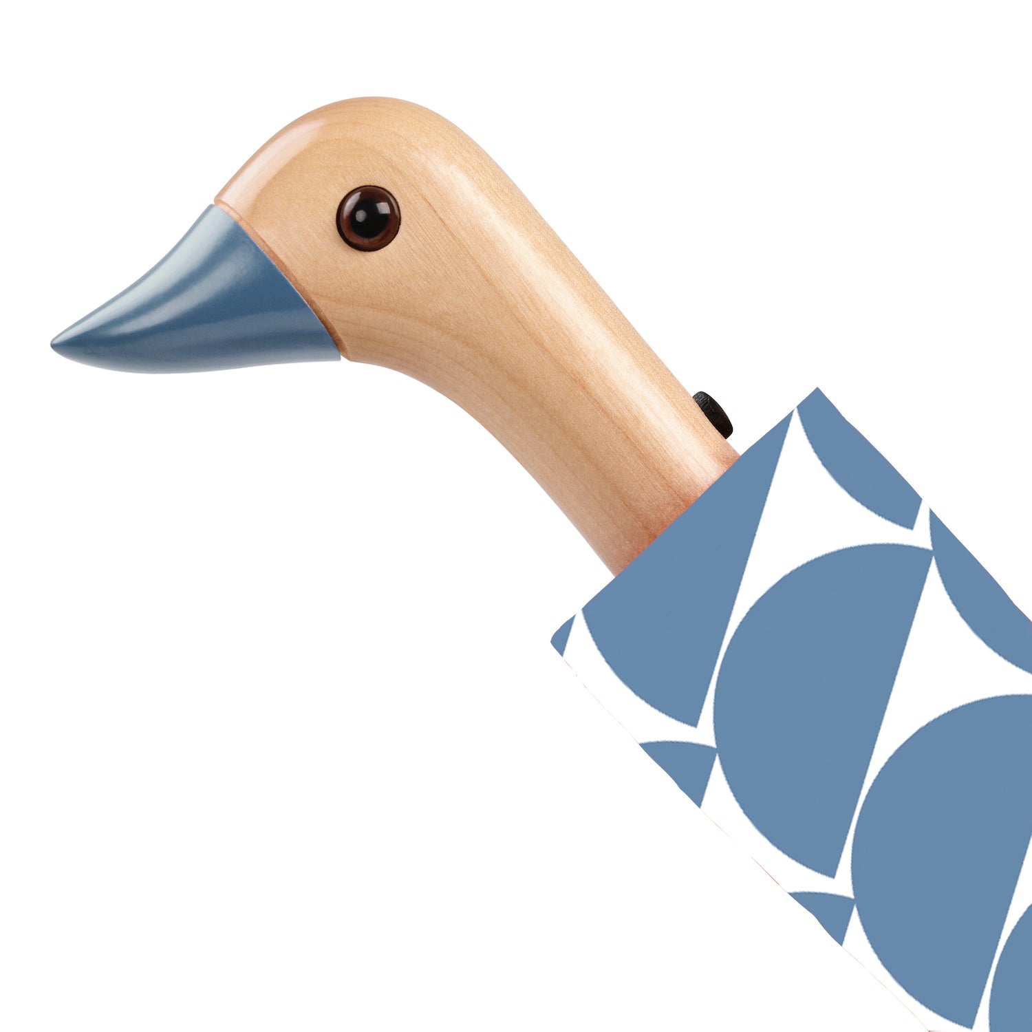 blue and white duckhead umbrella handle