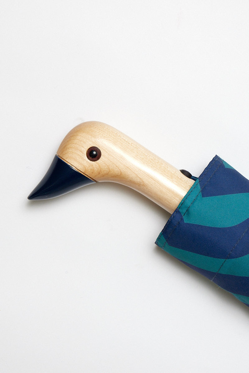 blue and teal duckhead umbrella