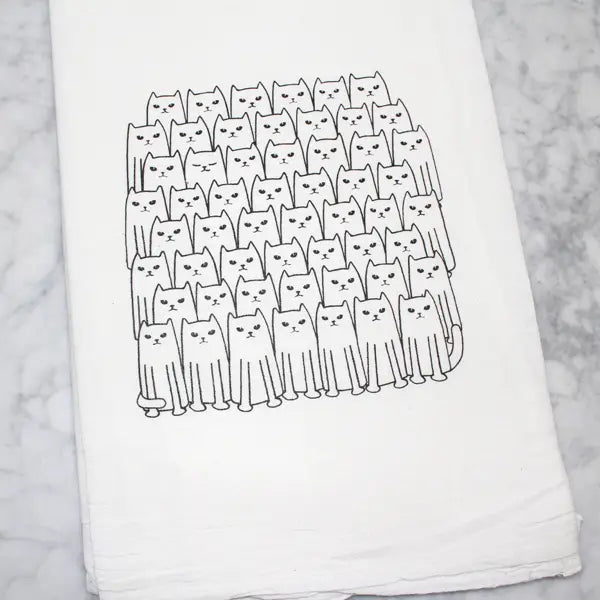 cats kitchen towel