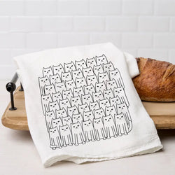 cats print kitchen towel