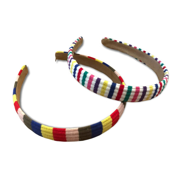 colorful bright striped headbands