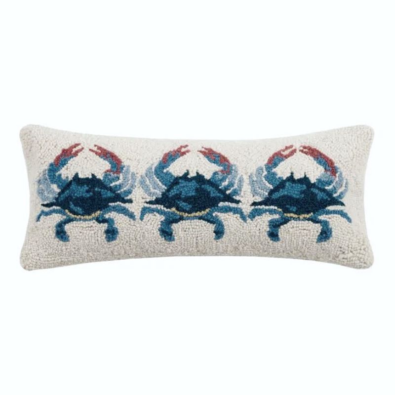 Three Crabs Throw Pillow