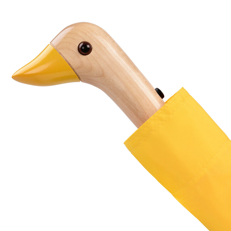 yellow duckhead umbrella close up