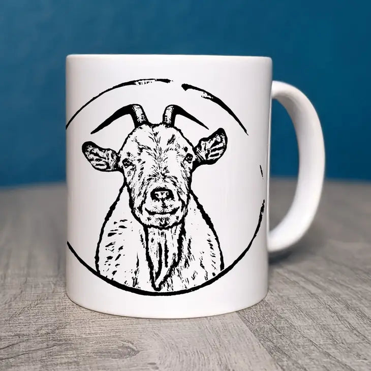 goat coffee mug