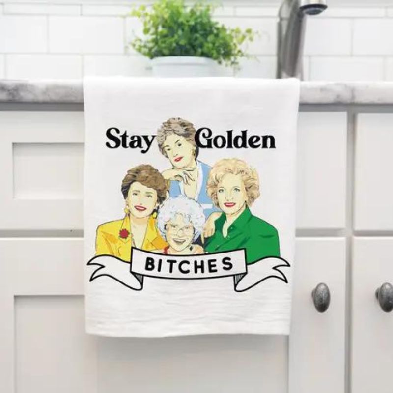 golden girls kitchen towel