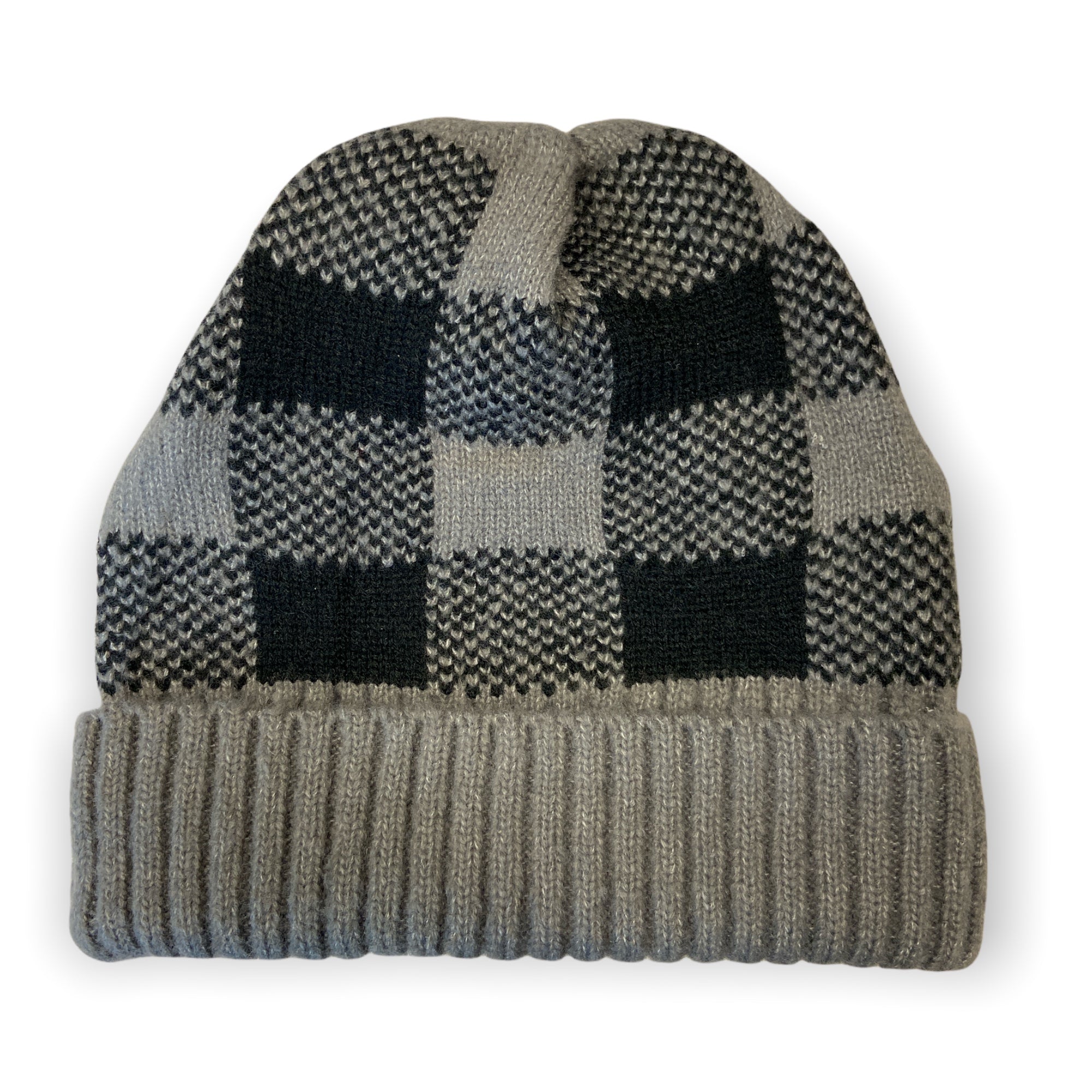 Buffalo Check Knit Winter Beanie Hat | Available in 3 Colors