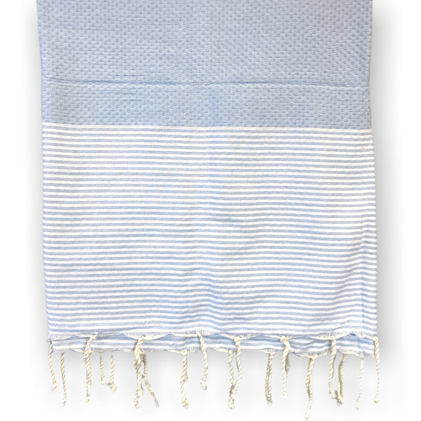 pastel blue turkish towel