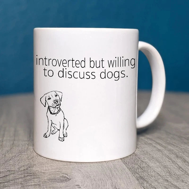 introvert dog lovers mug