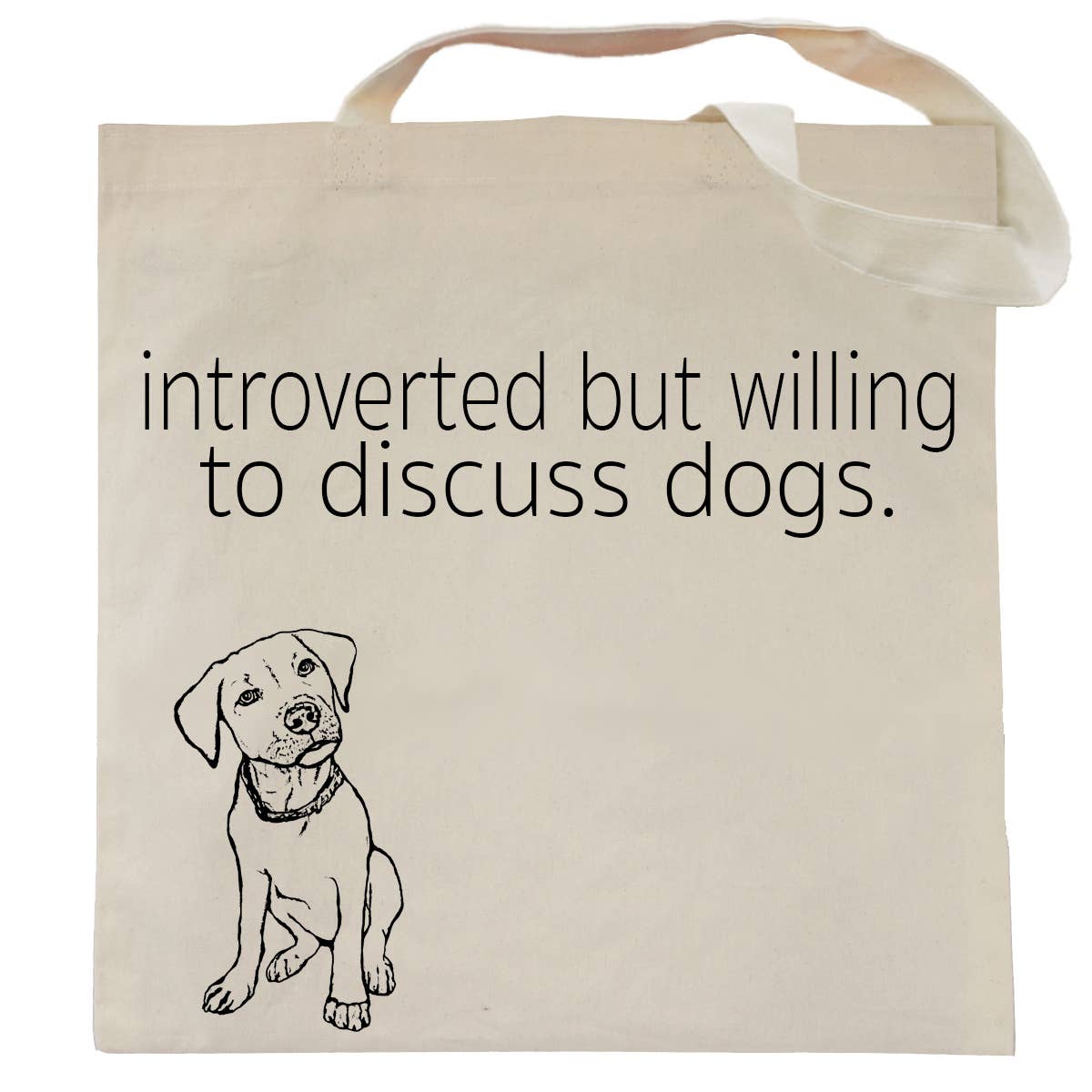 funny dog canvas bag introverted