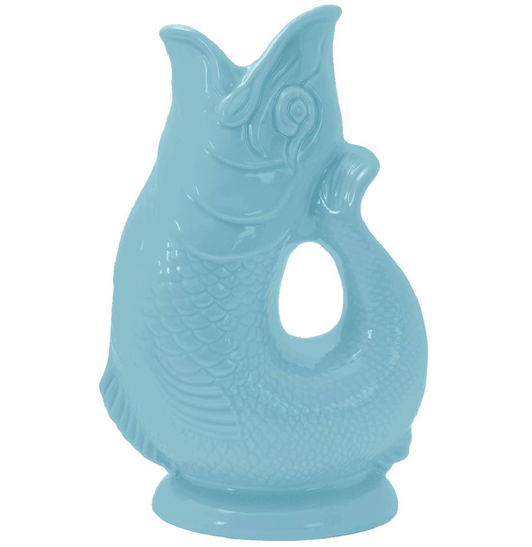 light blue glug jug pitcher