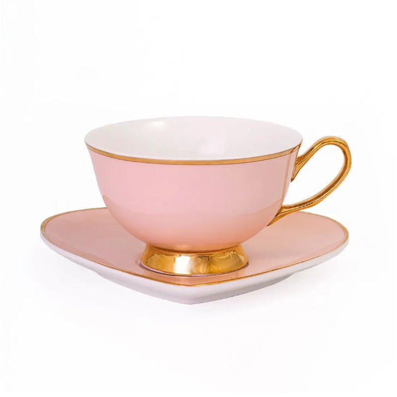 pink tea cup gift set