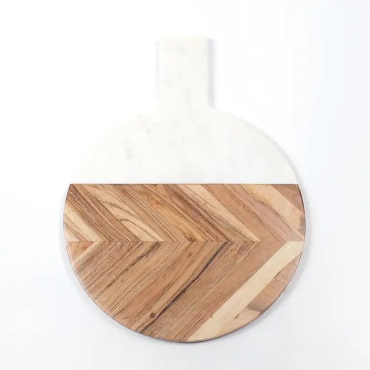 round marble serving board