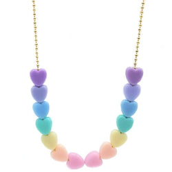 pastel mini hearts girls necklace