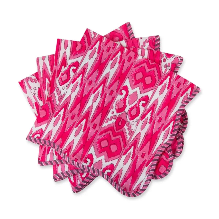 hot pink cloth napklins