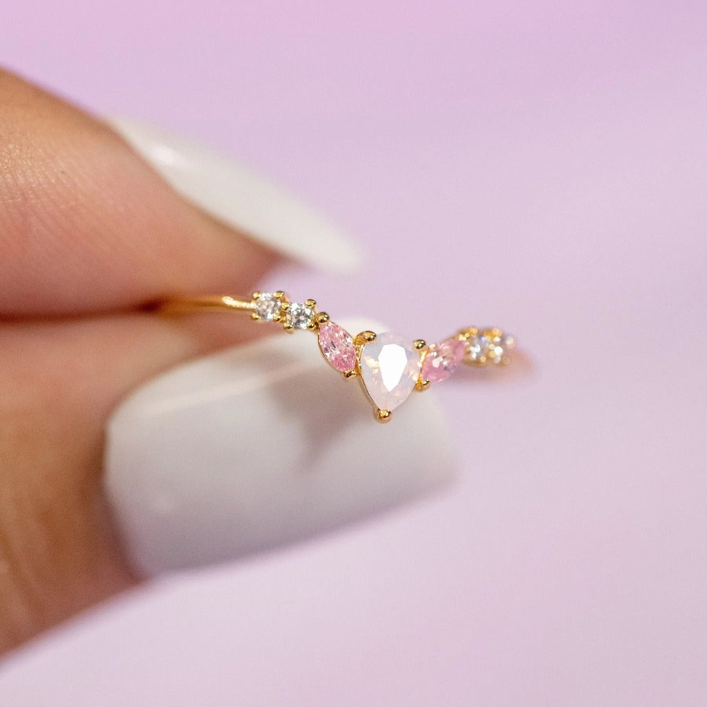 sweet like honey pink opal ring