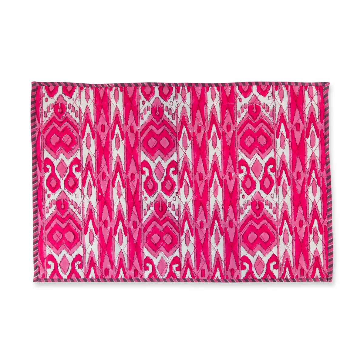 pink quilted placemat set