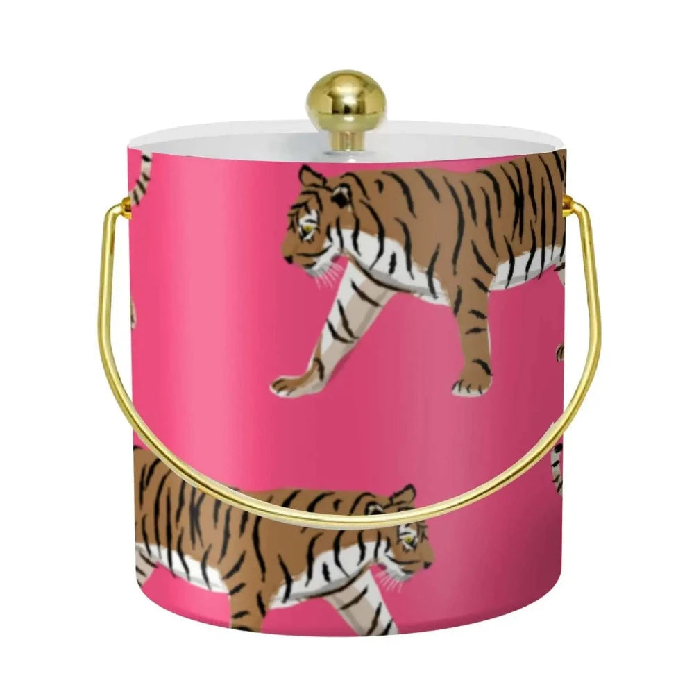 pink ice bucket tiger print