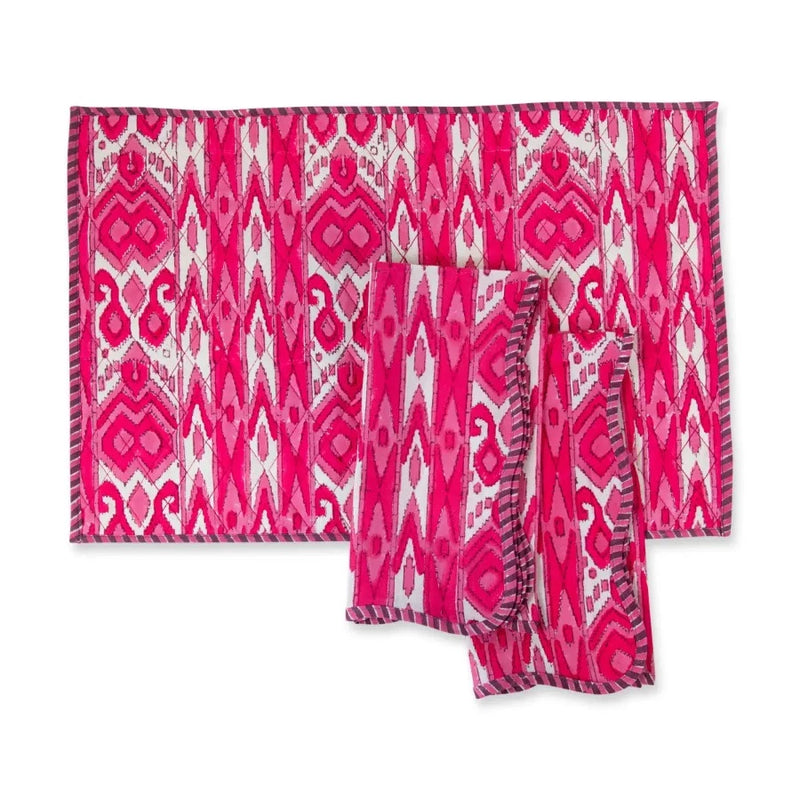 pink cloth placemats