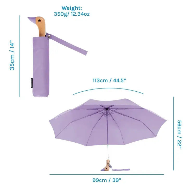 purple duck umbrella size