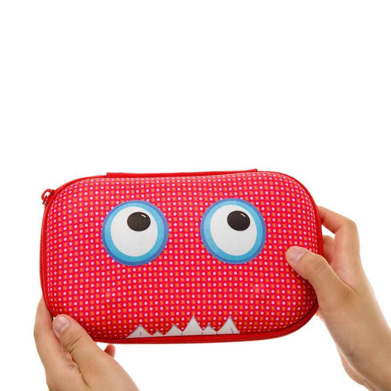 red monster face zipit case