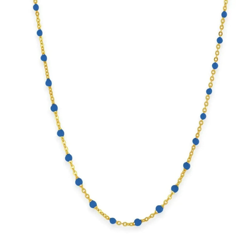 royal blue resin necklace