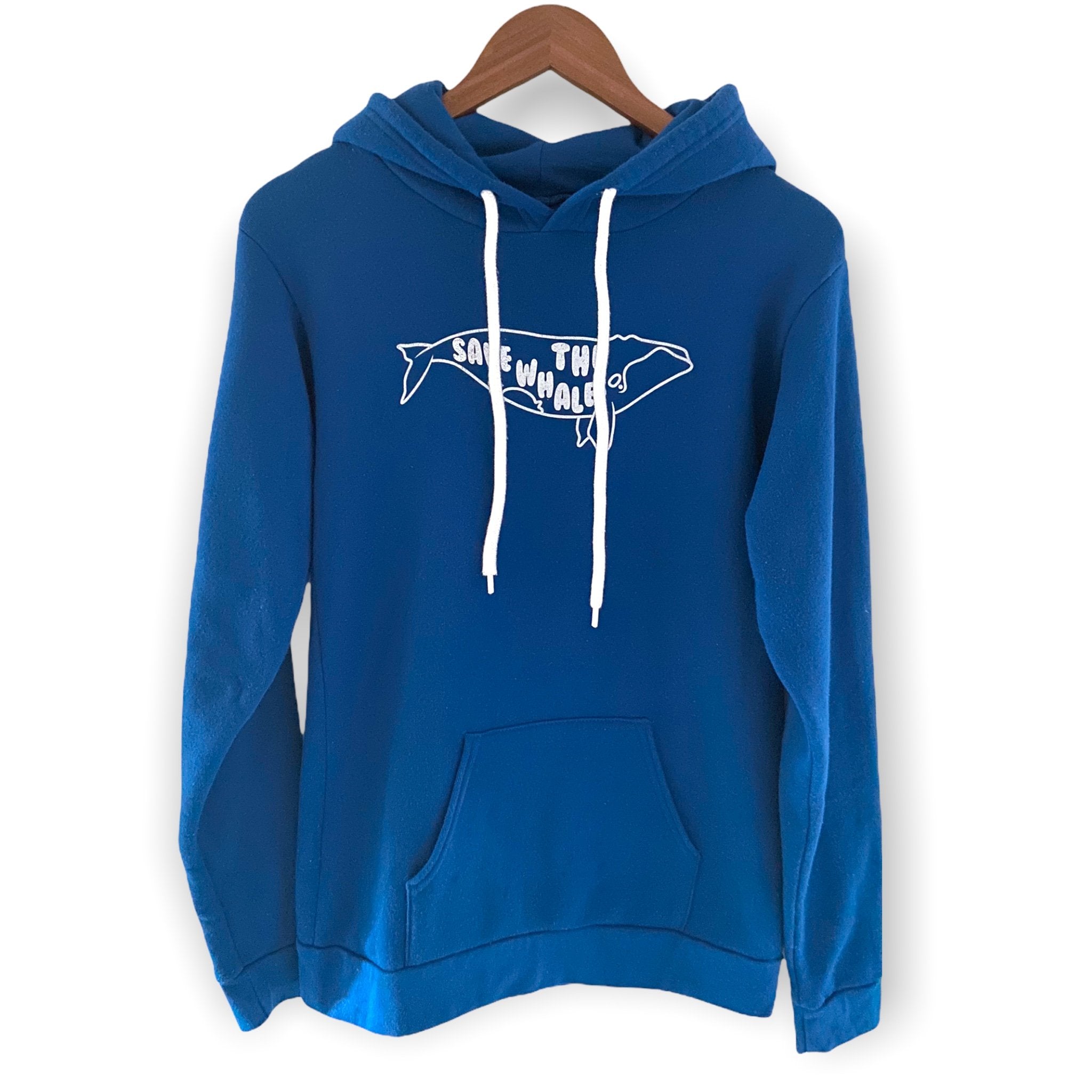 Save the Whales Blue Unisex Hoodie - L Only