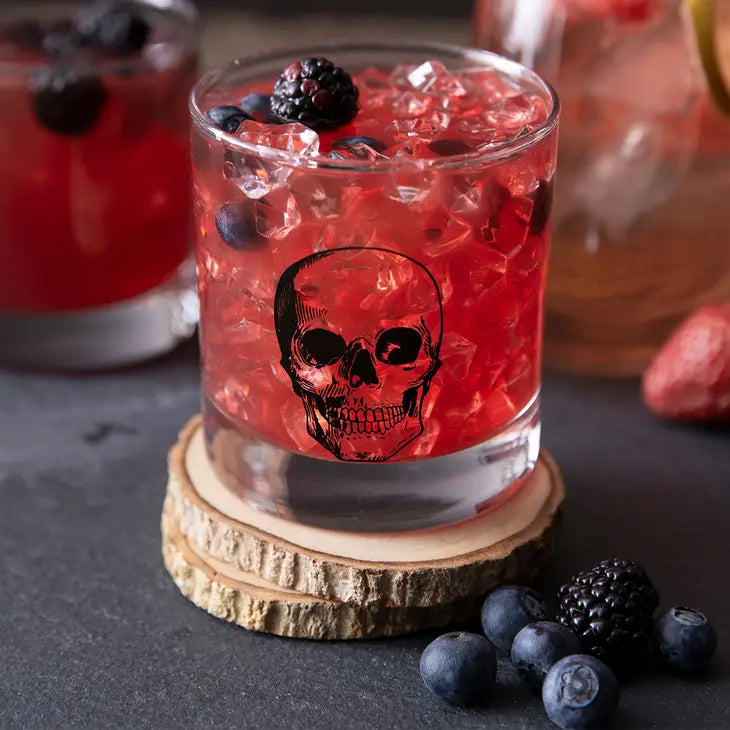 skull cocktail glass