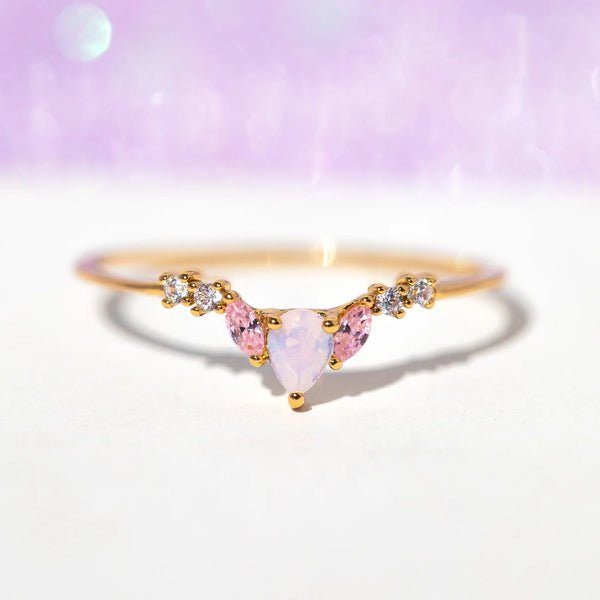 Sweet Like Honey Pink Opal Ring