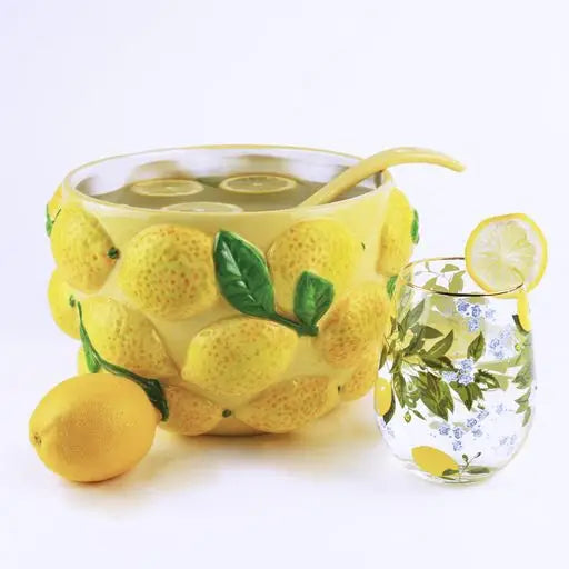 fun lemons punch bowl
